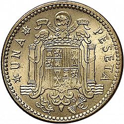 Large Reverse for 1 Peseta 1953 coin