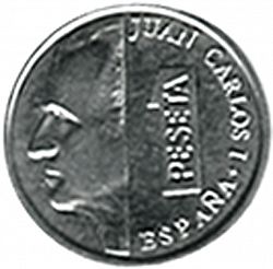 Large Obverse for 1 Peseta 1991 coin