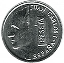 Large Obverse for 1 Peseta 1992 coin