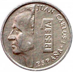 Large Obverse for 1 Peseta 1993 coin