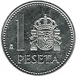 Large Reverse for 1 Peseta 1982 coin