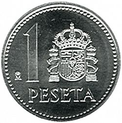 Large Reverse for 1 Peseta 1983 coin