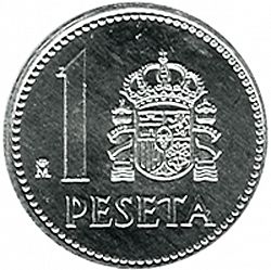 Large Reverse for 1 Peseta 1985 coin