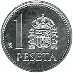 Large Reverse for 1 Peseta 1989 coin