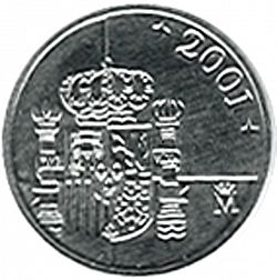 Large Reverse for 1 Peseta 2001 coin