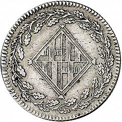 Large Obverse for 1 Peseta 1814 coin