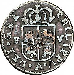 Large Obverse for 1 Treseta 1710 coin