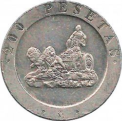 Large Reverse for 200 Pesetas 1990 coin