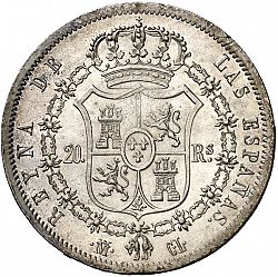 Large Reverse for 20 Reales 1839 coin