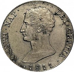 Large Obverse for 20 Reales 1811 coin