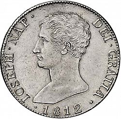 Large Obverse for 20 Reales 1812 coin