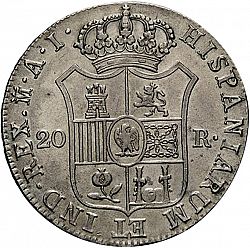 Large Reverse for 20 Reales 1811 coin
