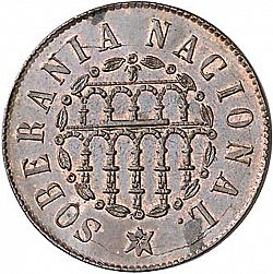 Large Obverse for 25 milesimas 1868 coin