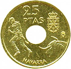 Large Obverse for 25 Pesetas 1999 coin