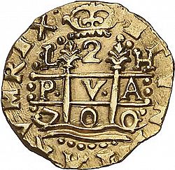 Large Obverse for 2 Escudos 1700 coin