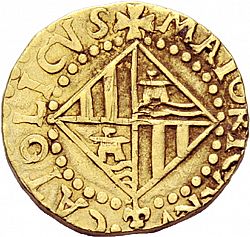 Large Reverse for 2 Escudos 1689 coin