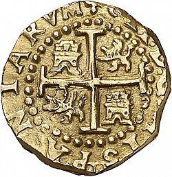 Large Reverse for 2 Escudos 1700 coin
