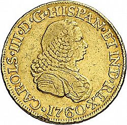 Large Obverse for 2 Escudos 1760 coin