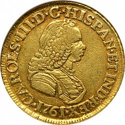 Large Obverse for 2 Escudos 1761 coin