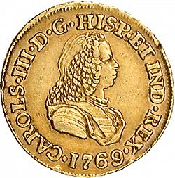 Large Obverse for 2 Escudos 1769 coin