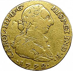 Large Obverse for 2 Escudos 1772 coin