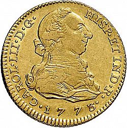 Large Obverse for 2 Escudos 1773 coin