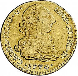 Large Obverse for 2 Escudos 1774 coin