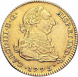 Large Obverse for 2 Escudos 1775 coin