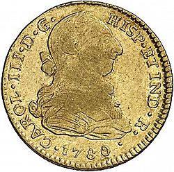 Large Obverse for 2 Escudos 1780 coin