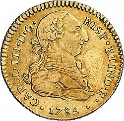 Large Obverse for 2 Escudos 1785 coin