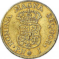 Large Reverse for 2 Escudos 1760 coin