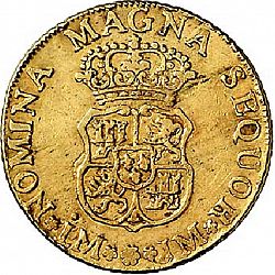 Large Reverse for 2 Escudos 1762 coin