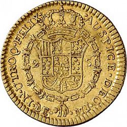 Large Reverse for 2 Escudos 1776 coin