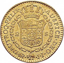 Large Reverse for 2 Escudos 1781 coin