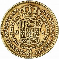 Large Reverse for 2 Escudos 1783 coin