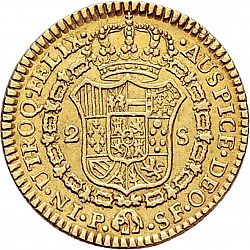 Large Reverse for 2 Escudos 1783 coin