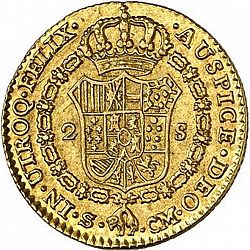 Large Reverse for 2 Escudos 1787 coin