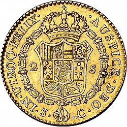 Large Reverse for 2 Escudos 1788 coin