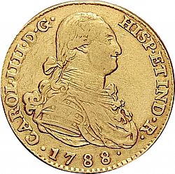 Large Obverse for 2 Escudos 1788 coin