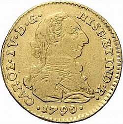 Large Obverse for 2 Escudos 1790 coin