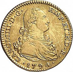 Large Obverse for 2 Escudos 1794 coin
