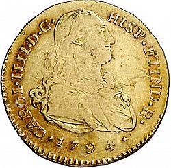 Large Obverse for 2 Escudos 1794 coin