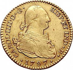 Large Obverse for 2 Escudos 1797 coin