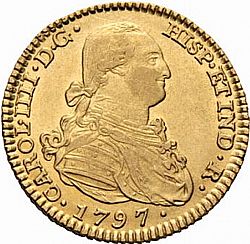Large Obverse for 2 Escudos 1797 coin