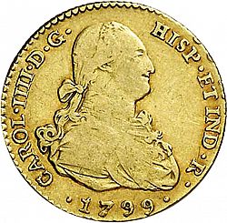 Large Obverse for 2 Escudos 1799 coin