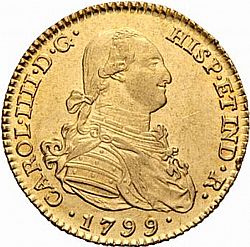 Large Obverse for 2 Escudos 1799 coin