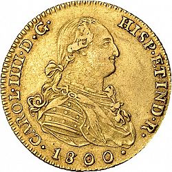 Large Obverse for 2 Escudos 1800 coin