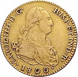 Large Obverse for 2 Escudos 1800 coin