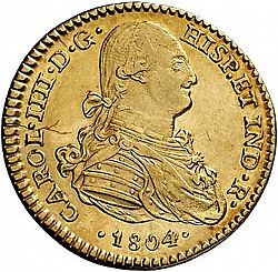 Large Obverse for 2 Escudos 1804 coin