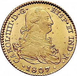 Large Obverse for 2 Escudos 1807 coin